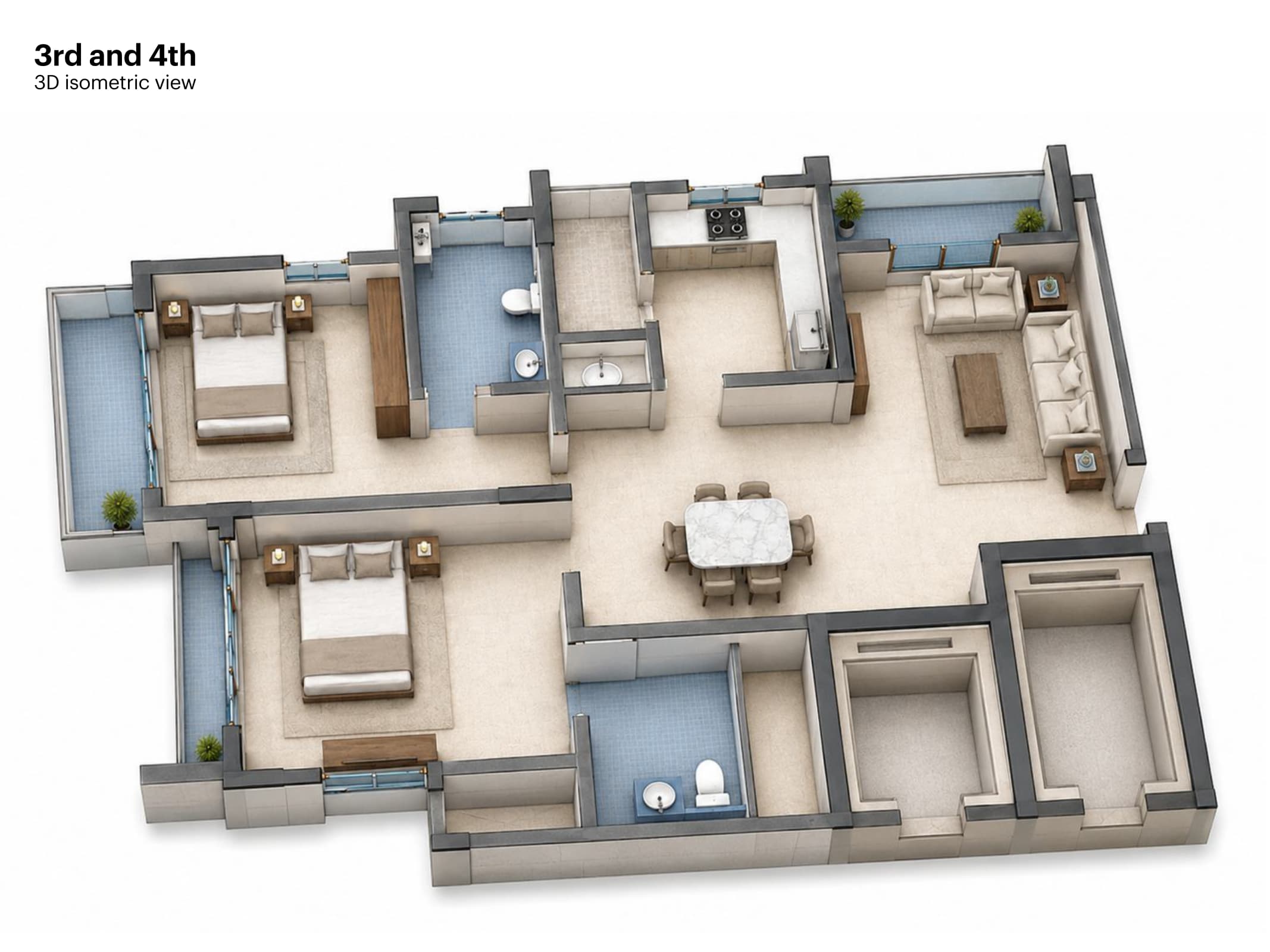 River Facing Residence 3D Preview